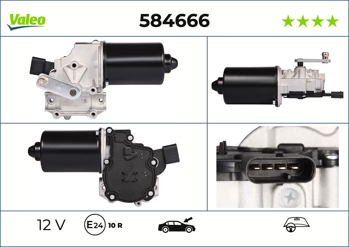 Moteur d'essuie-glace VALEO 584666